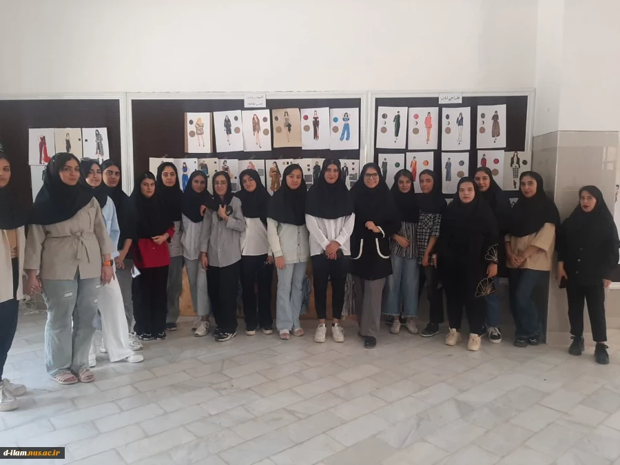 برگزاری ژوژمان پایان نیمسال دوم درس طراحی لباس روز مربوط به دانشجویان کاردانی طراحی ودوخت 2