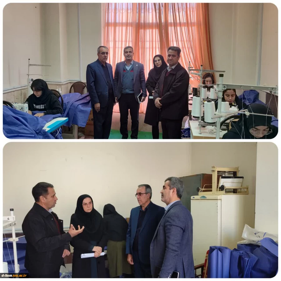 بازدید میدانی مدیرکل کمیته امداد استان ایلام از امکانات کارگاهی و کارگاه جوار خوابگاه آموزشکده دختران ایلام 2