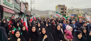 حضور ریاست و کارکنان آموزشکده دختران ایلام در راهپیمایی ۲۲ بهمن  3