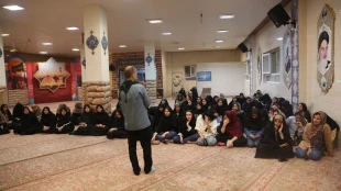 بازدید رئیس ناحیه بسیج دانشجویی استان ایلام از اردوی راهیان نور دانشگاه ملی مهارت-آموزشکده دختران ایلام 2