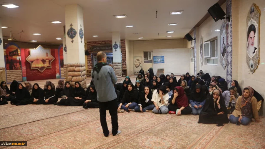 بازدید رئیس ناحیه بسیج دانشجویی استان ایلام از اردوی راهیان نور دانشگاه ملی مهارت-آموزشکده دختران ایلام 2